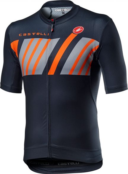 Castelli Hors Categorie korte mouw fietsshirt savile blauw heren 20013-414