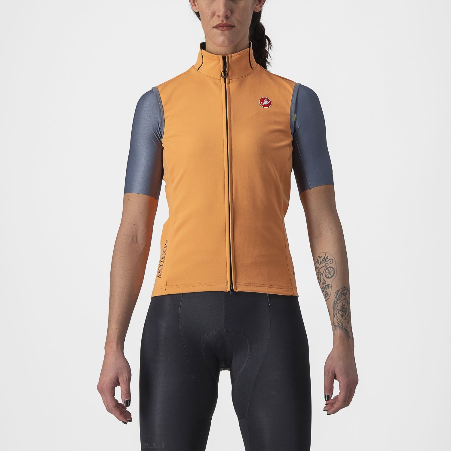 Castelli Perfetto RoS 2 fietsvest mouwloos oranje dames S