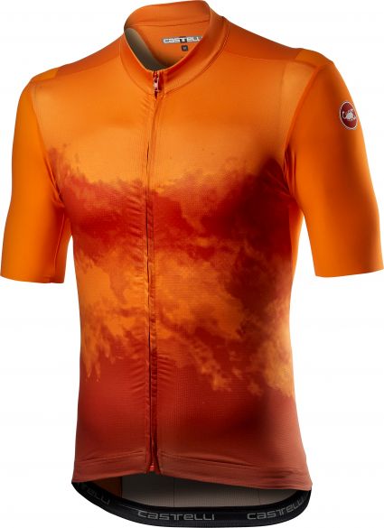 Castelli Polvere korte mouw fietsshirt oranje heren 21009-036