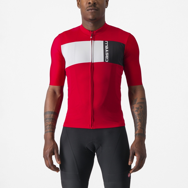 Castelli Prologo 7 fietsshirt korte mouw rood heren XL