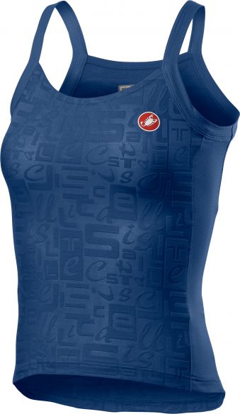 Castelli Promessa Jaquard Bavette SL top blauw dames 21056-964