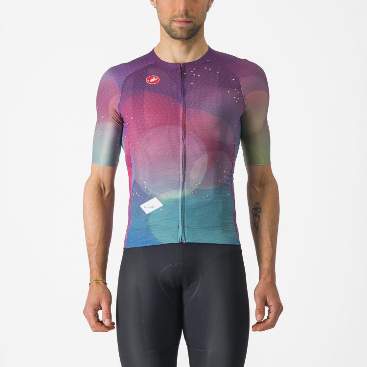 Castelli R-A/D fietsshirt korte mouw paars heren XL