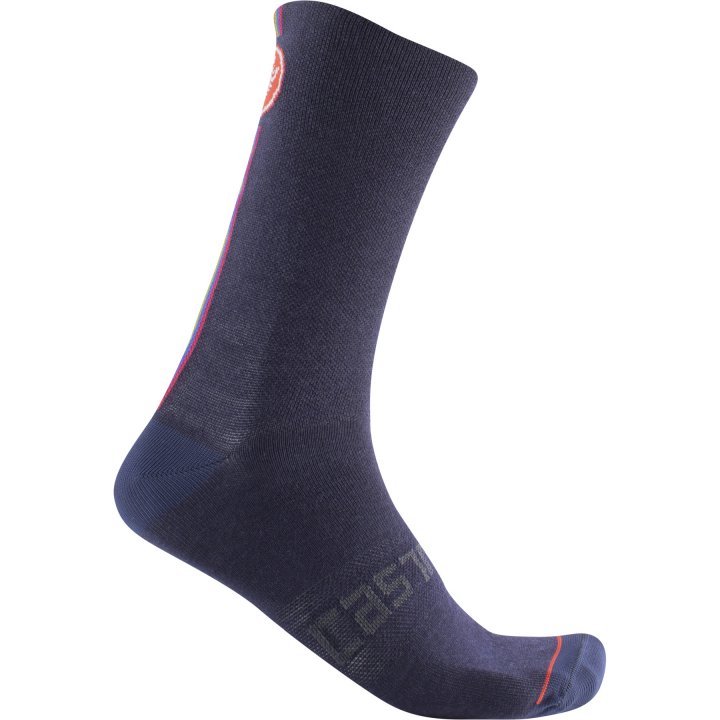 Castelli Racing Stripe 18 fietsokken blauw heren XXL
