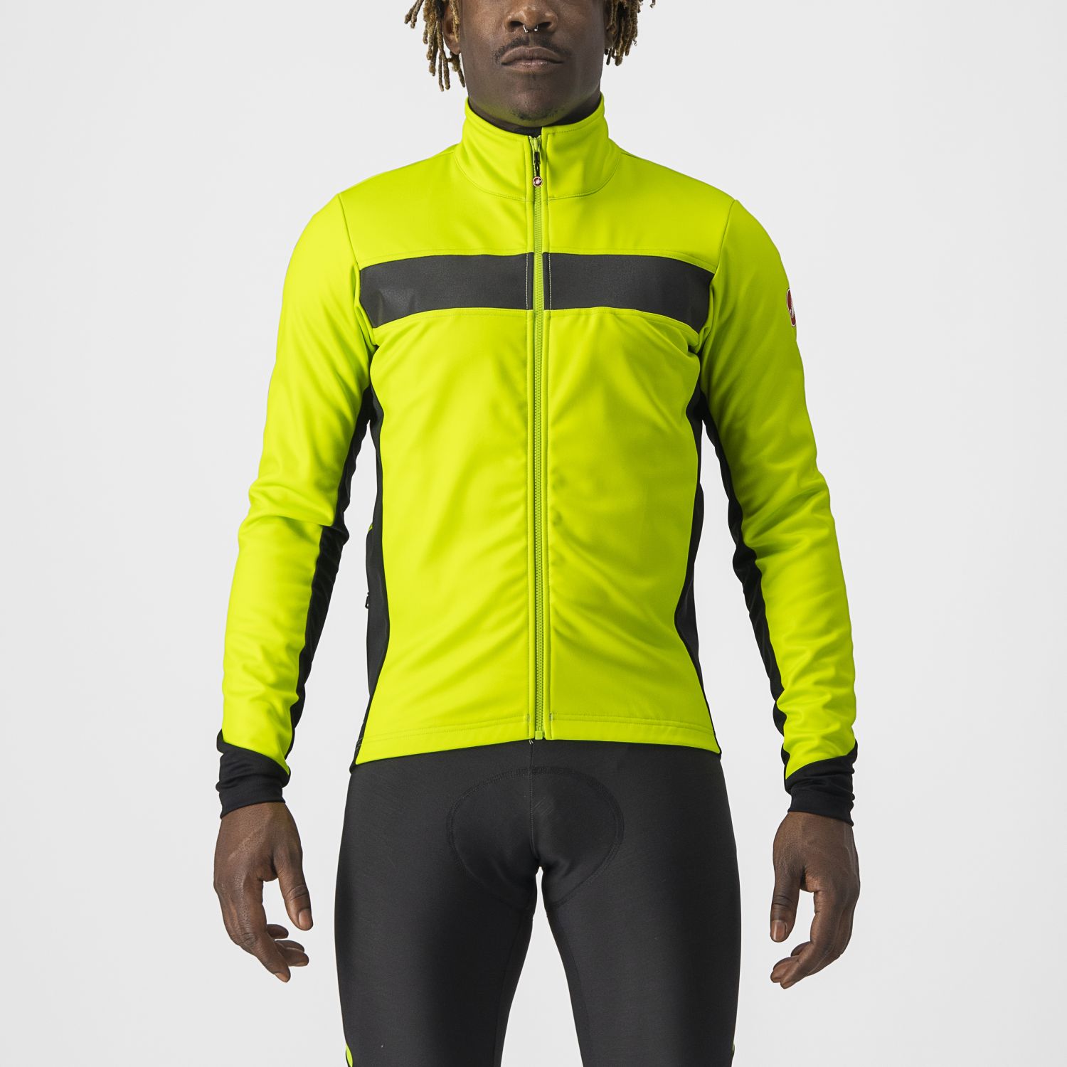 Castelli Raddoppia 3 fietsjack groen/geel heren M