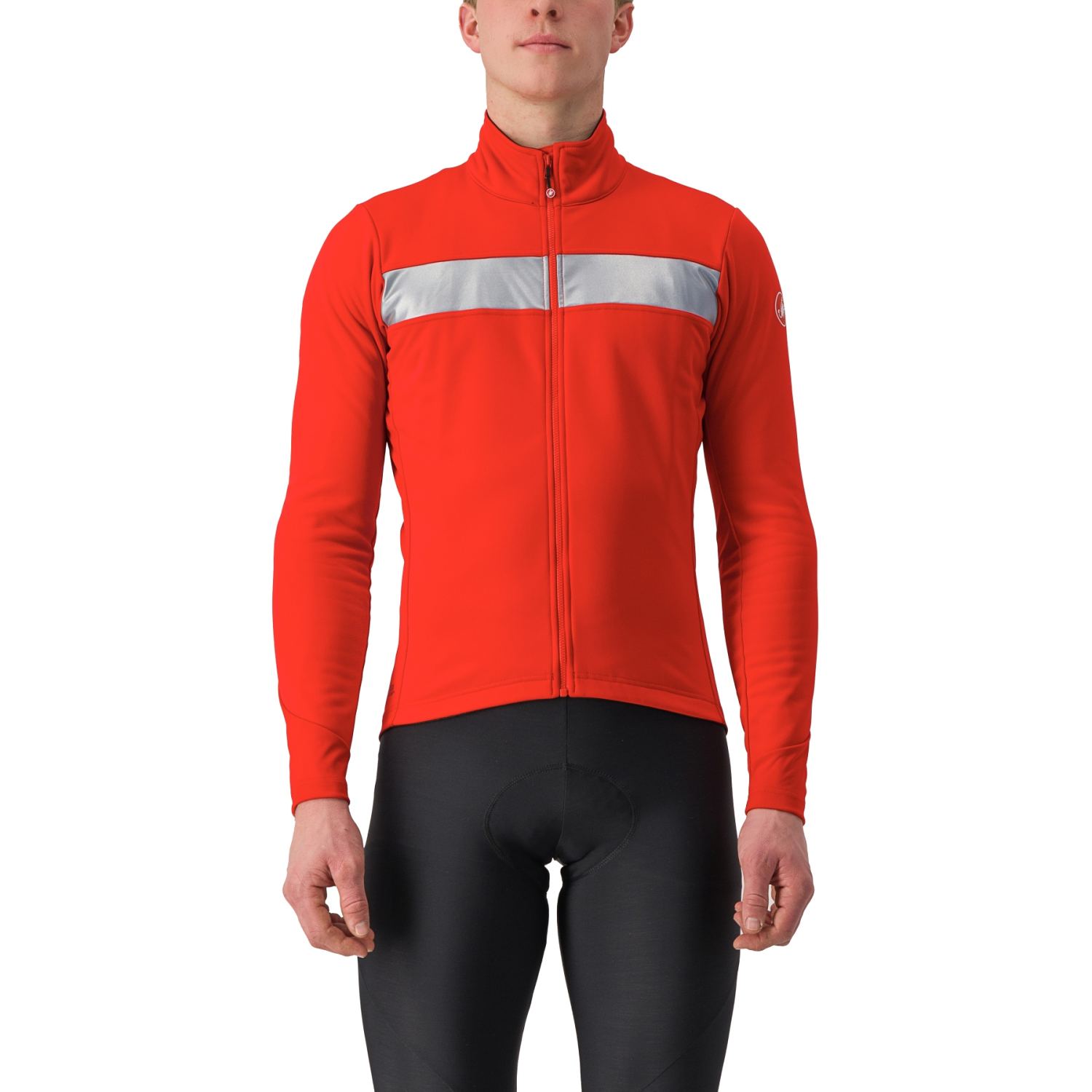 Castelli Raddoppia 3 fietsjack rood/zilver heren XXL