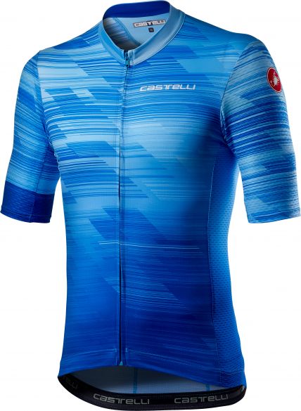 Castelli Rapido korte mouw fietsshirt blauw heren 21016-058