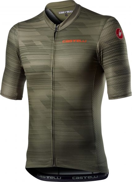 Castelli Rapido korte mouw fietsshirt groen heren 21016-075