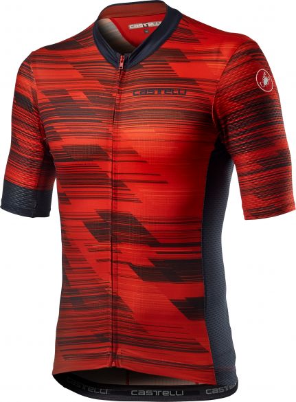 Castelli Rapido korte mouw fietsshirt rood heren 21016-023