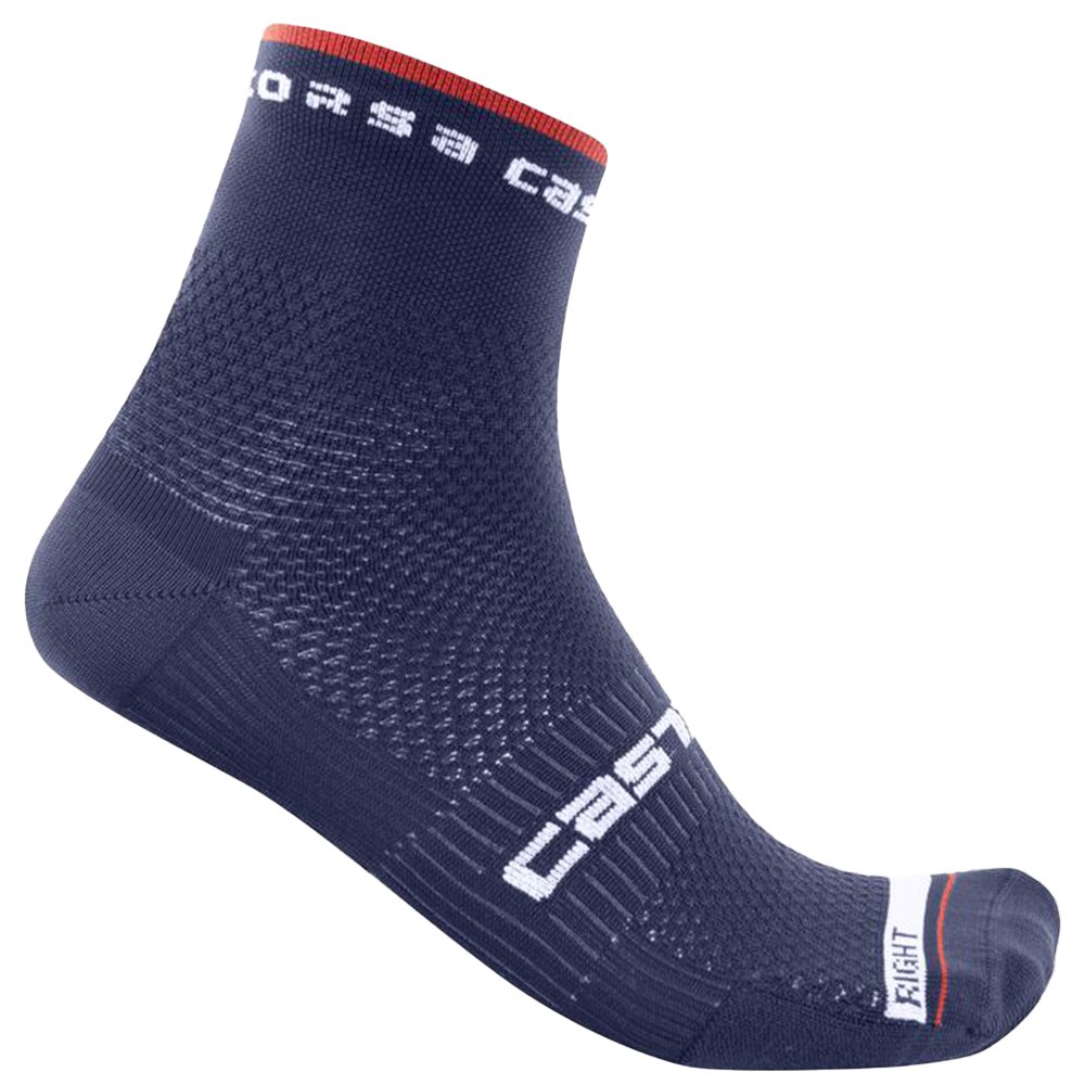 Castelli Rosso corsa 9 fietssokken belgisch blauw heren