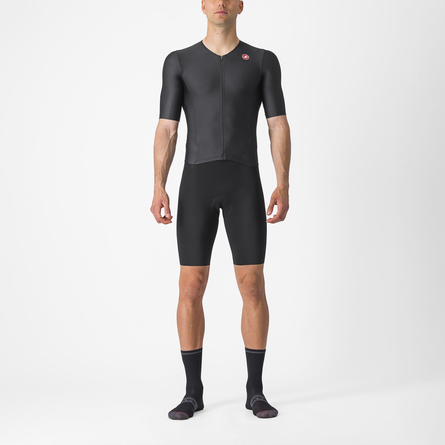 Castelli Sanremo Ultra speed suit trisuit korte mouw zwart heren XXL