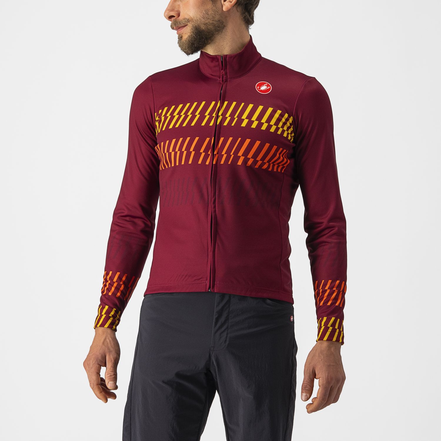 Castelli Unlimited Thermal fietsshirt lange mouw rood heren M