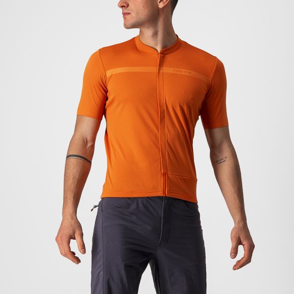 Castelli Unlimited Allroad korte mouw fietsshirt oranje heren S