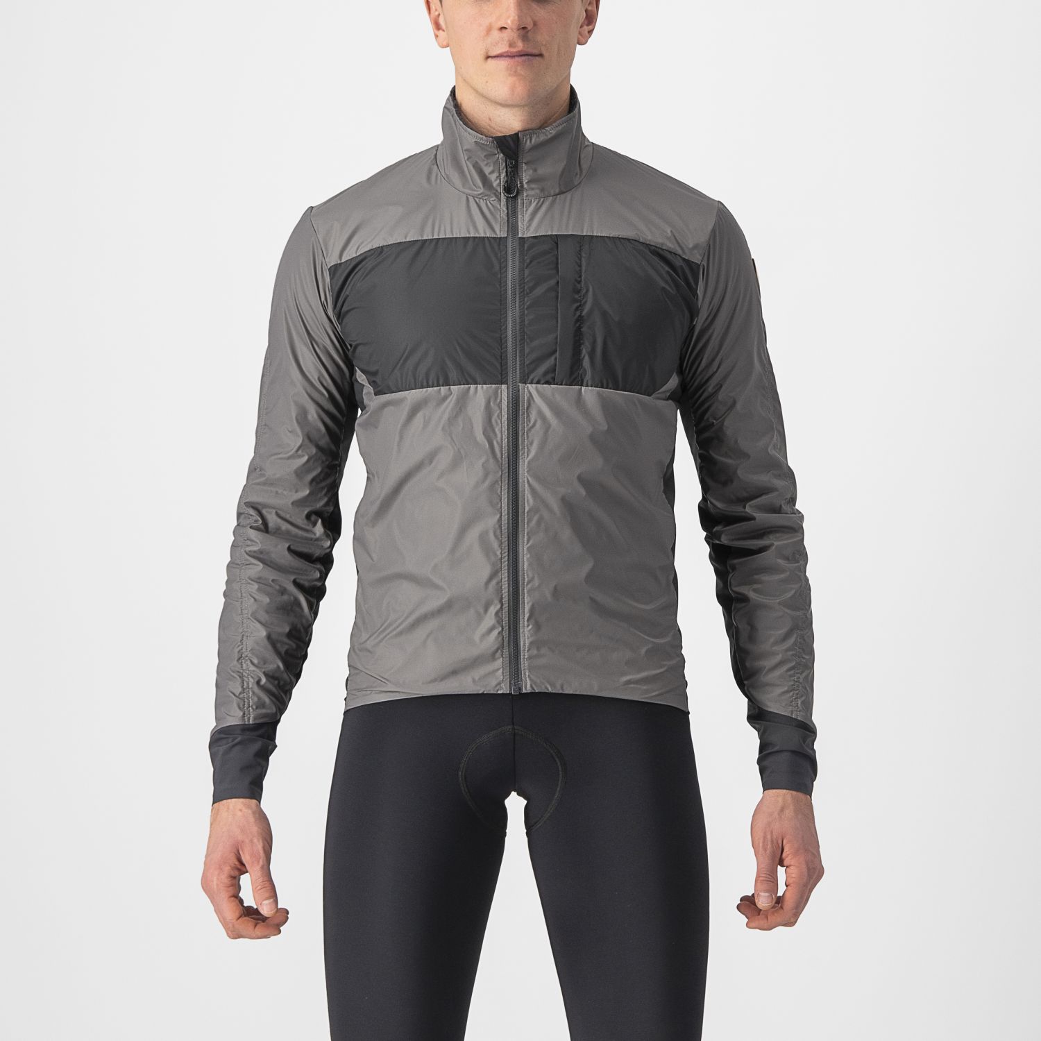 Castelli Unlimited Puffy fietsjack lange mouw lichtgrijs heren XXL