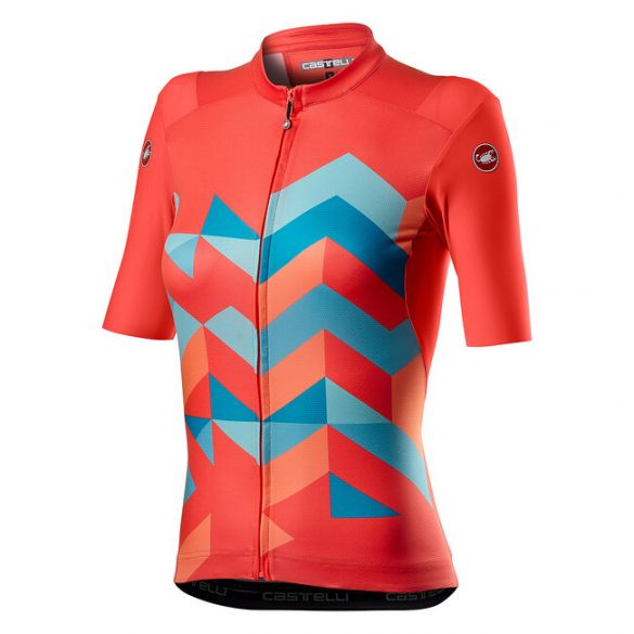 Castelli Unlimited W korte mouw fietsshirt roze dames 20076-288