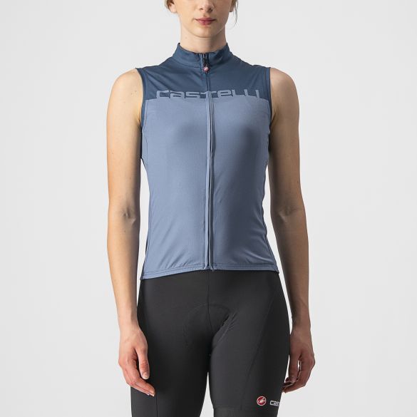 Castelli Velocissima mouwloos fietsshirt blauw dames