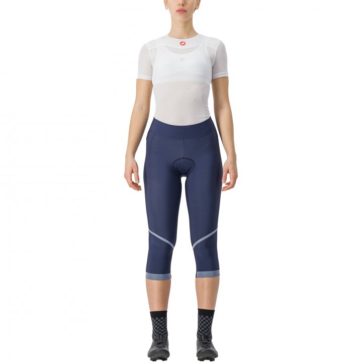 Castelli Velocissima Thermal fietsbroek driekwart blauw dames S