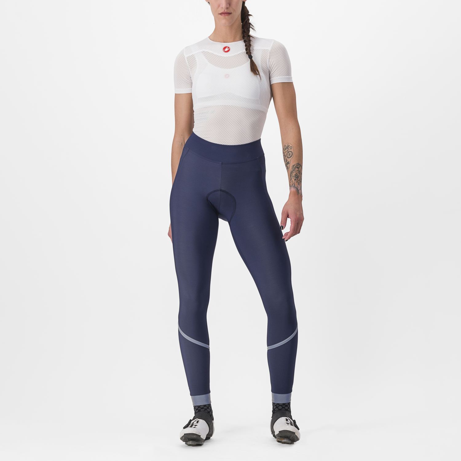 Castelli Velocissima Thermal fietsbroek lang blauw dames L