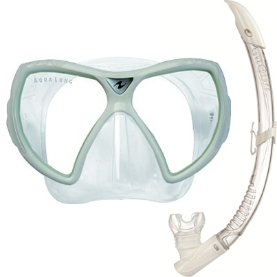 Aqua Lung Sport Visionflex LX + Airflex Purge LX Snorkelset wit AS111400