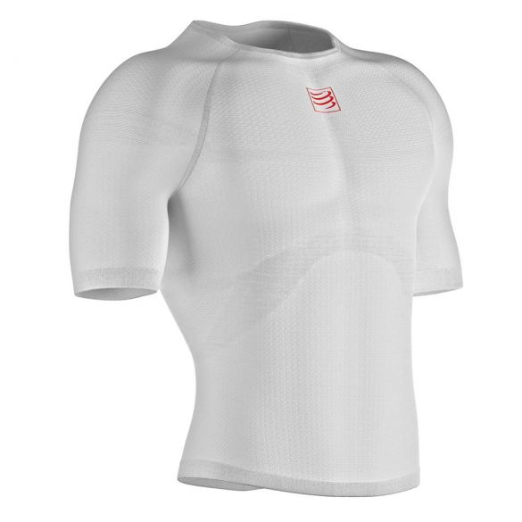 Compressport 3D thermo ultralight korte mouw ondershirt wit TS3D-SS00