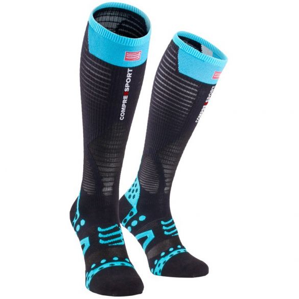Compressport Fullsocks ultralight racing compressiesokken zwart FSUL102-99