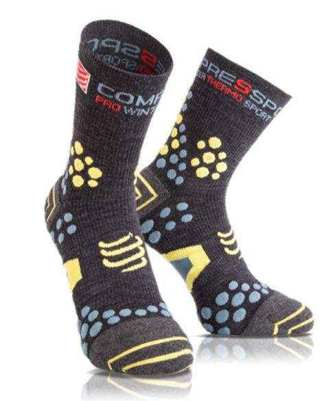 Compressport V2.1 winter trail run sokken grijs LSH09