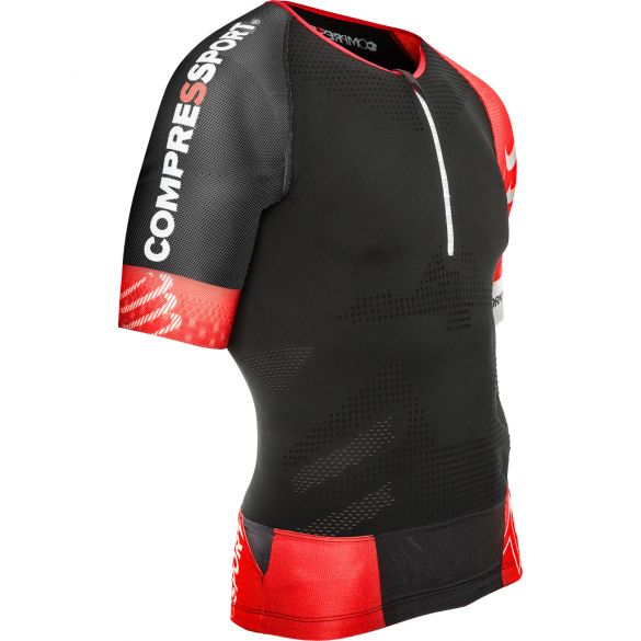 Compressport Trail running shirt v2 compressieshirt zwart TSTRV2-SS99
