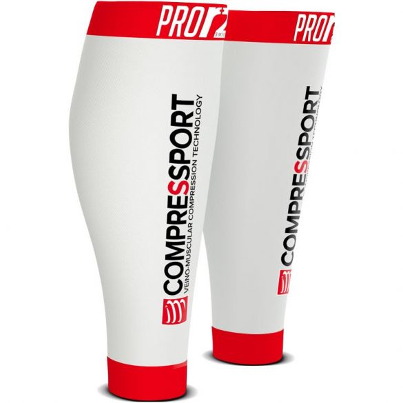 Compressport Pro racing compressie tubes wit R2-CH0000