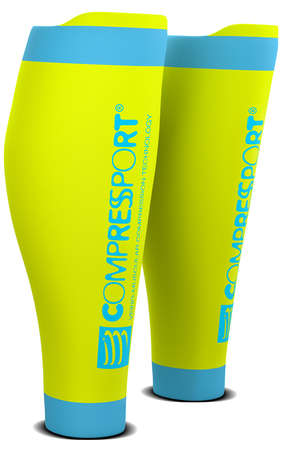 Compressport R2 v2 compressie tubes geel R2V2-FL1100