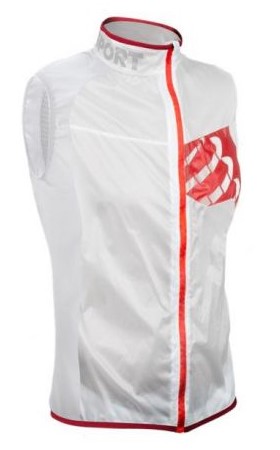 Compressport Trail hurricane vest hardloopjack wit WSTR-TK00