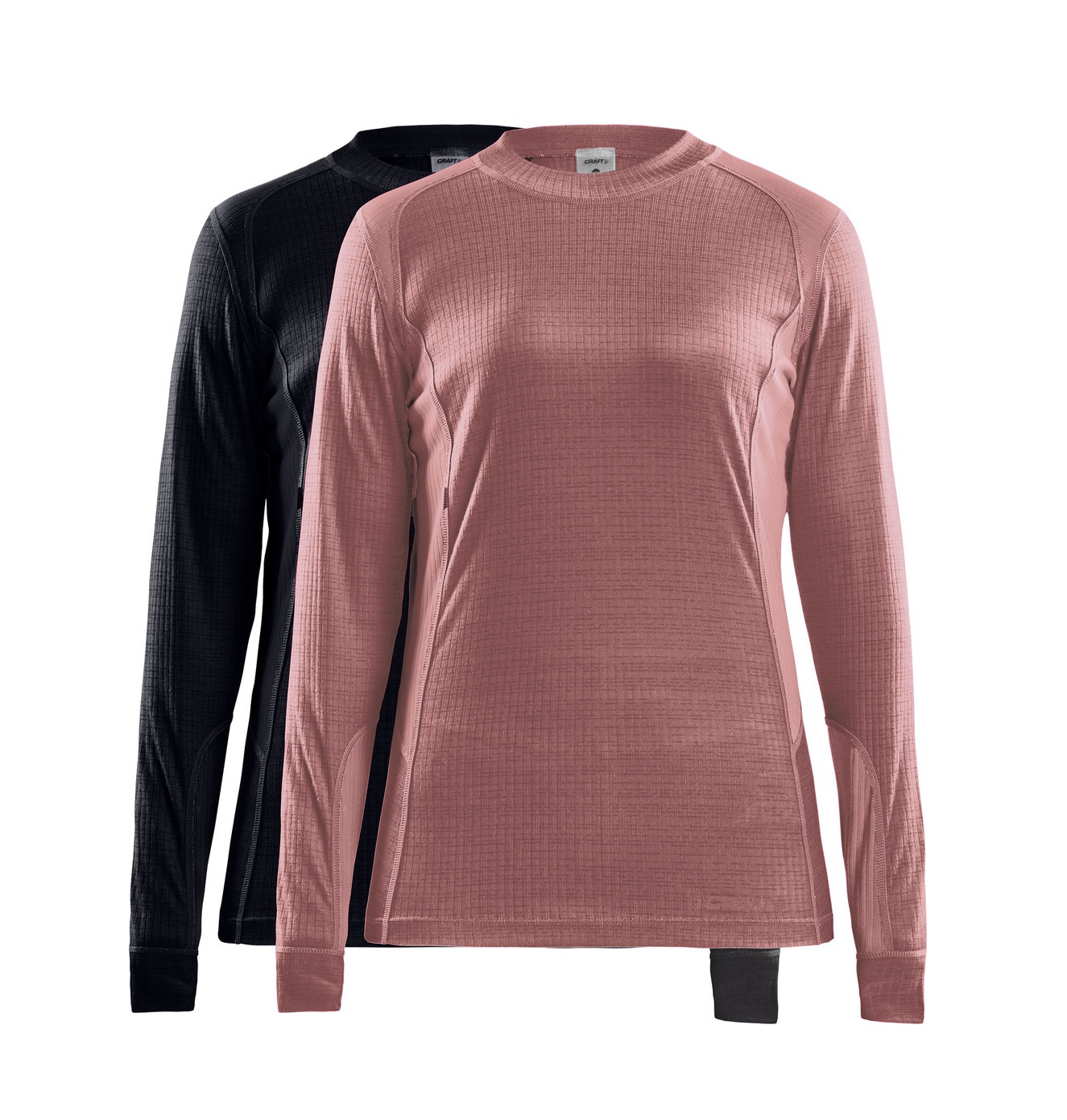 Craft Core Dry ondershirt 2-pack lange mouw zwart/roze dames 1911945-999473