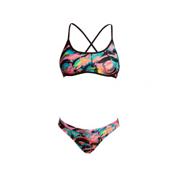 Funkita Crazy painter Tie down bikini set dames FKS007L02183+FS22L02183