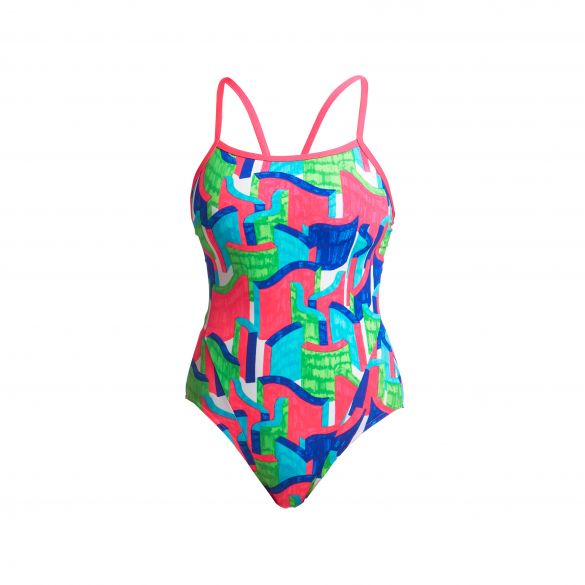 Funkita Texta towers single strap badpak dames FS15L02338