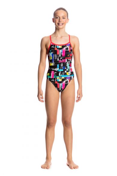 Funkita Test signal single strap badpak meisjes FS16G01802