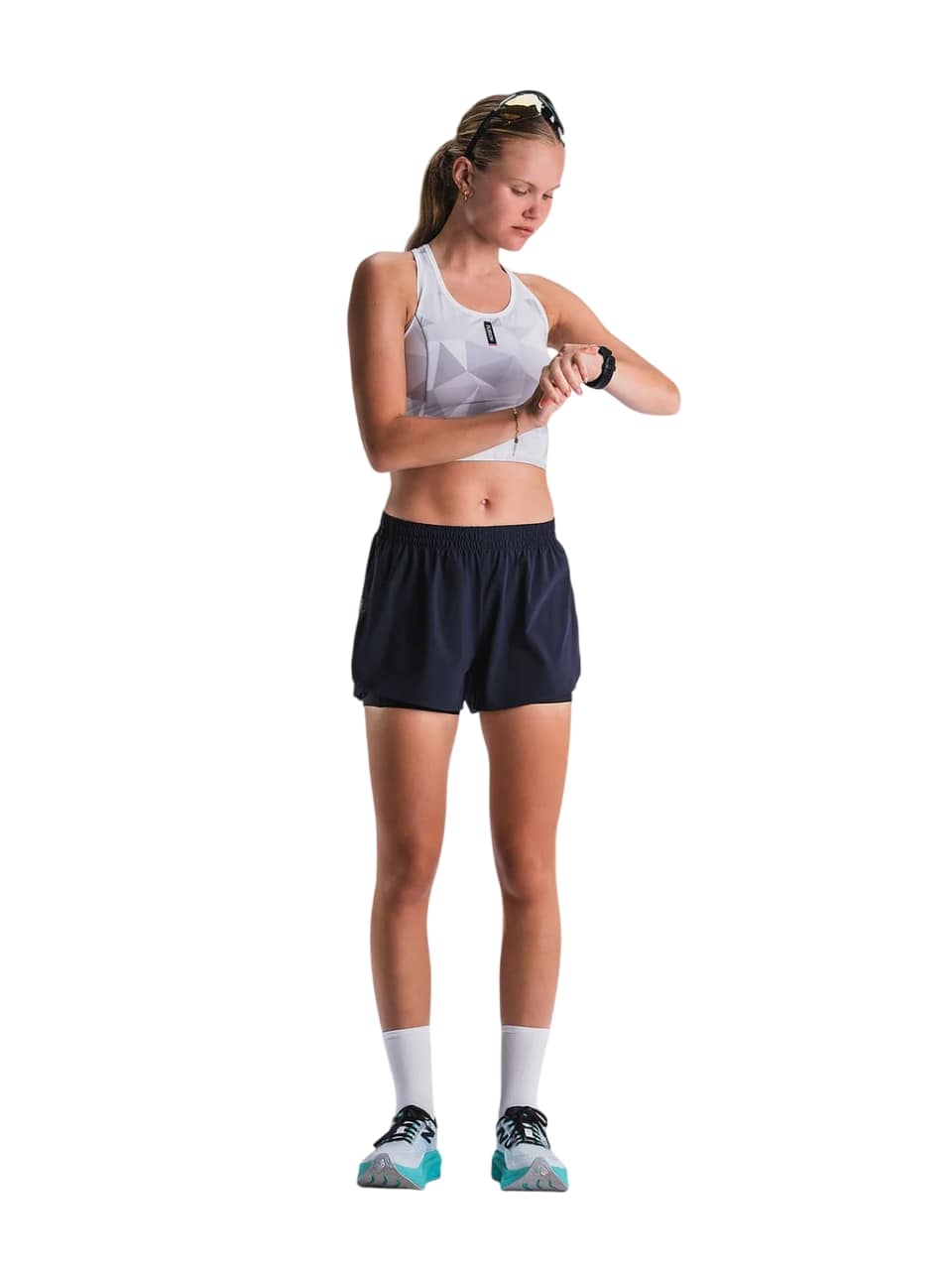 Fusion Run Shorts blauw dames 1112-NID