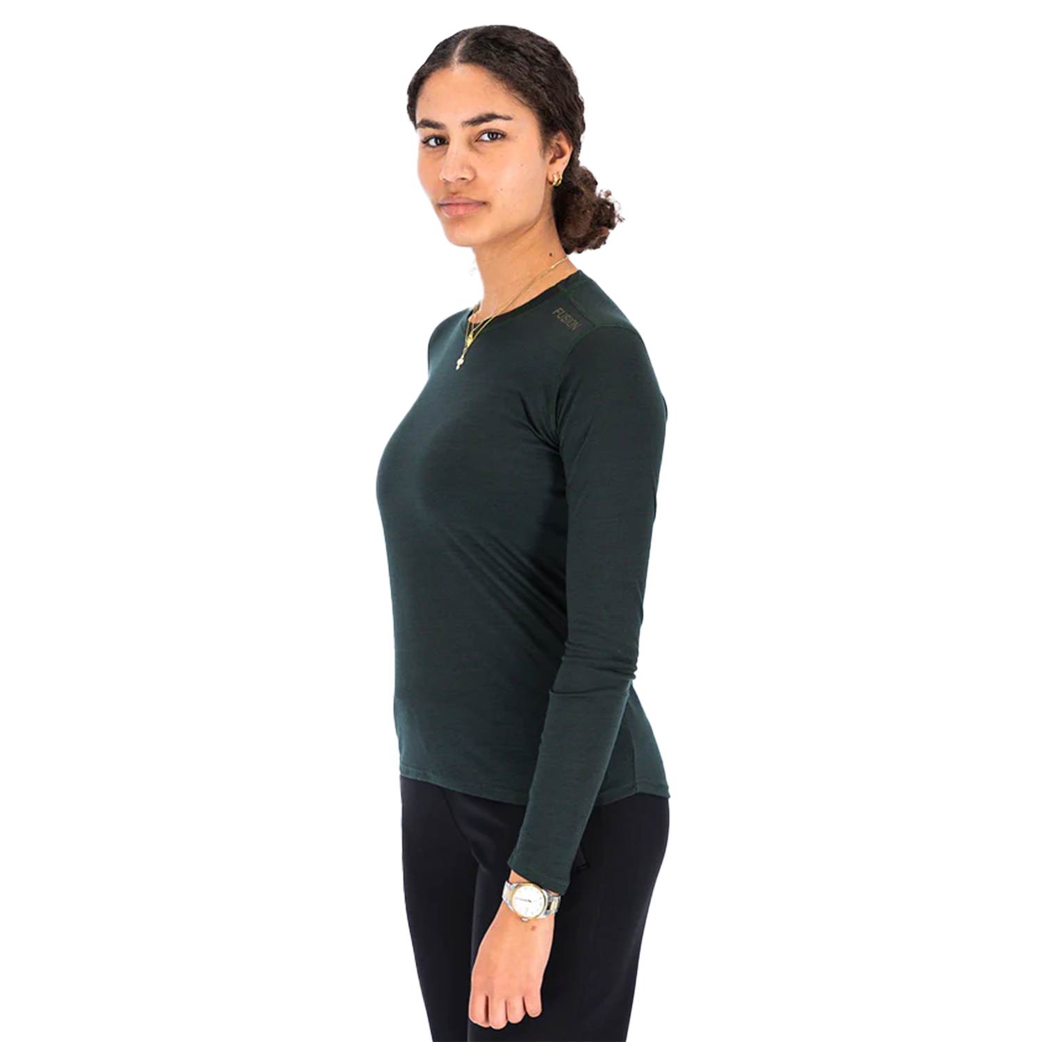 Fusion Merino 150 LS Shirt groen dames  0213-GR