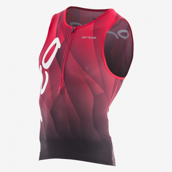 Orca 226 Kompress tri tank top mouwloos zwart/rood heren GVD491