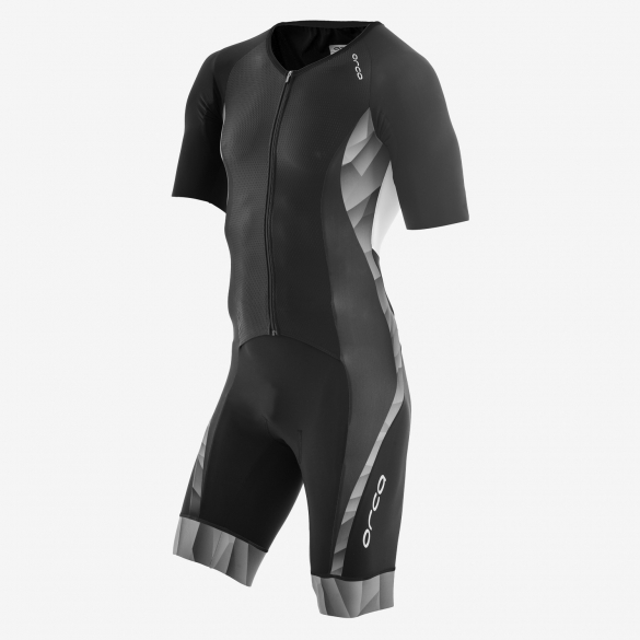 Orca 226 kompress race trisuit korte mouw zwart/wit heren GVDD02