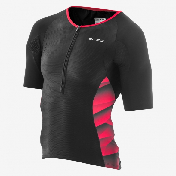 Orca 226 Kompress tri jersey korte mouw zwart/rood heren GVDE91