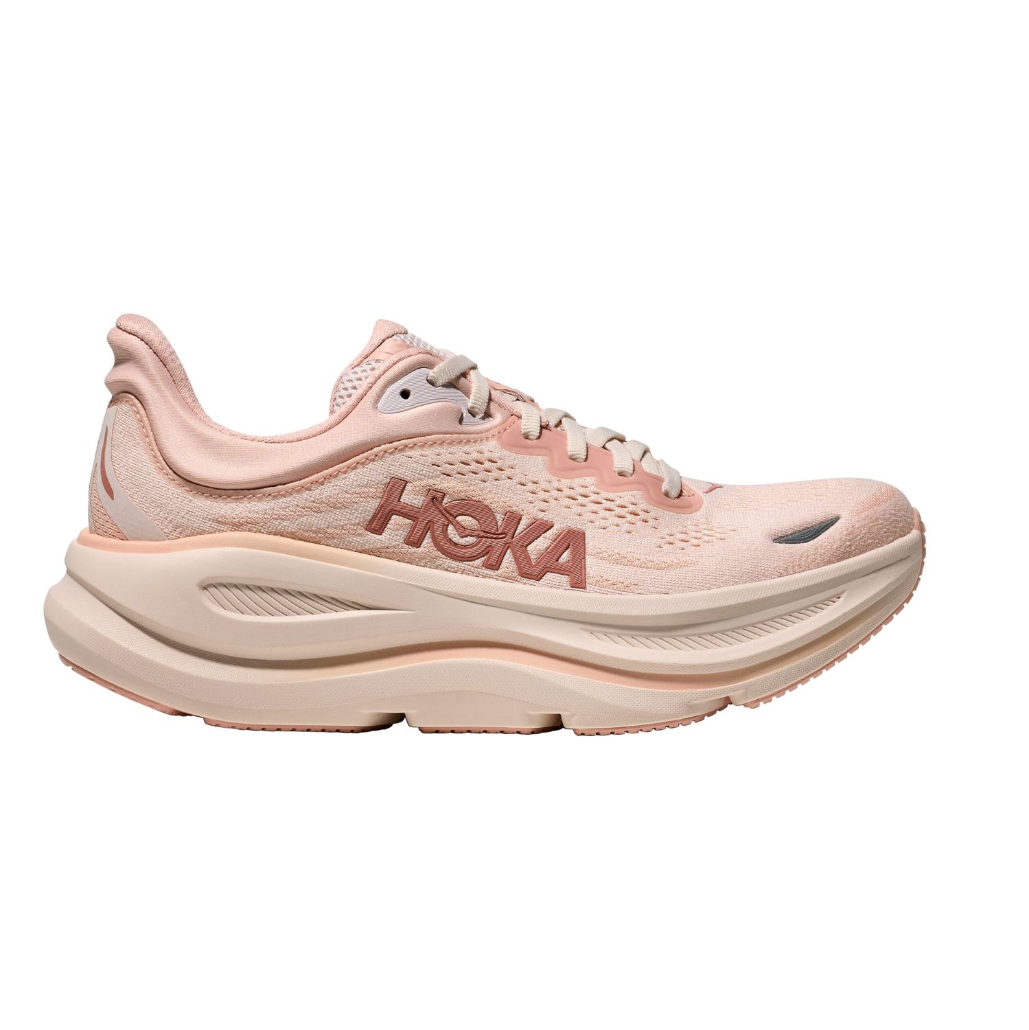 Hoka Bondi 9 hardloopschoenen Rose Latte/Rose Cream dames 1162012-RLTT