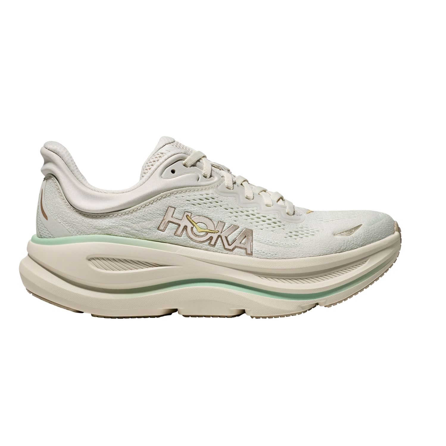Hoka Bondi 9 hardloopschoenen Truffle Salt/Sea Glass dames 1162012-TLSL