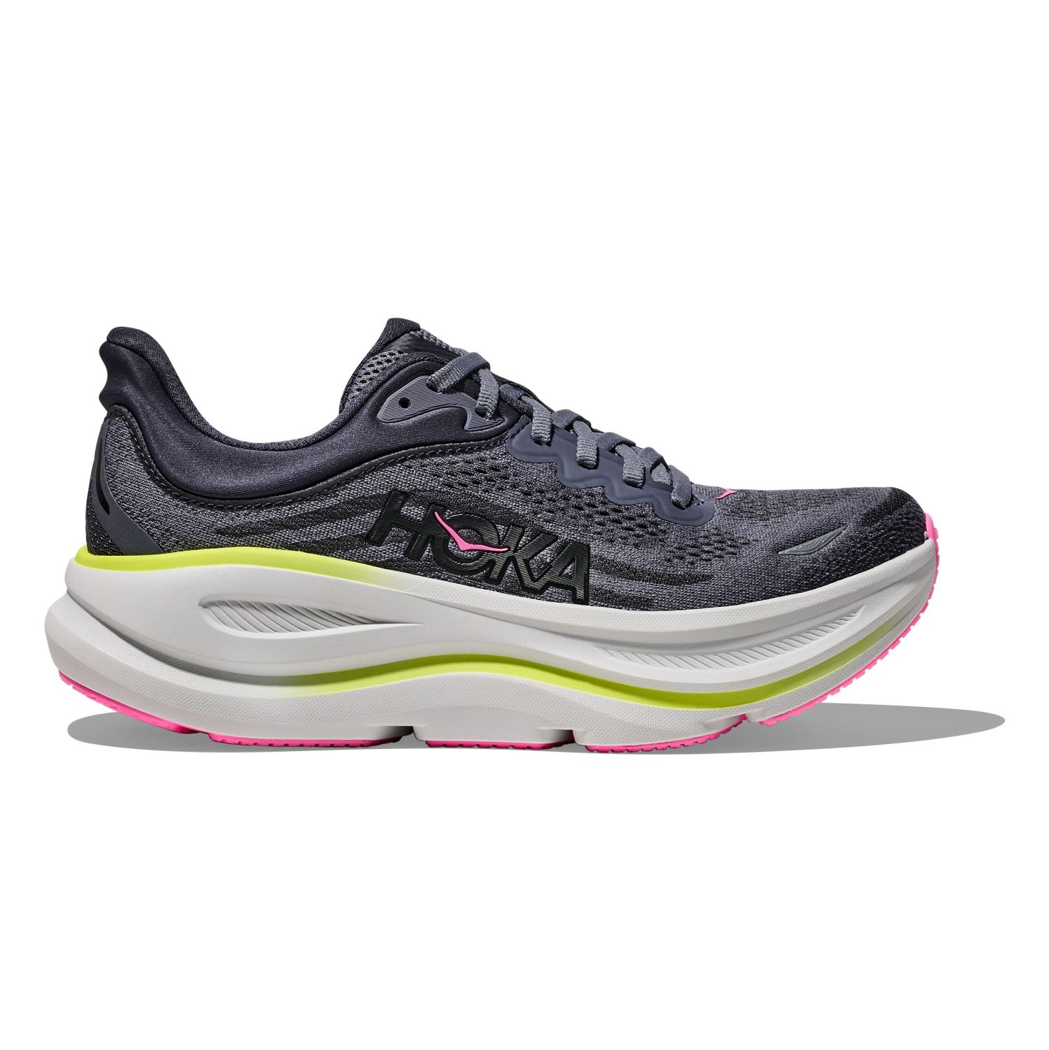 Hoka Bondi 9 hardloopschoenen Charcoal Grey/Grey Skies dames 1162012-CYG