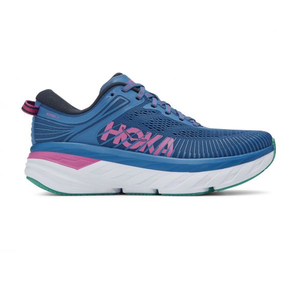 Hoka One One Bondi 7 hardloopschoenen blauw/roze dames 1110519-VBPP
