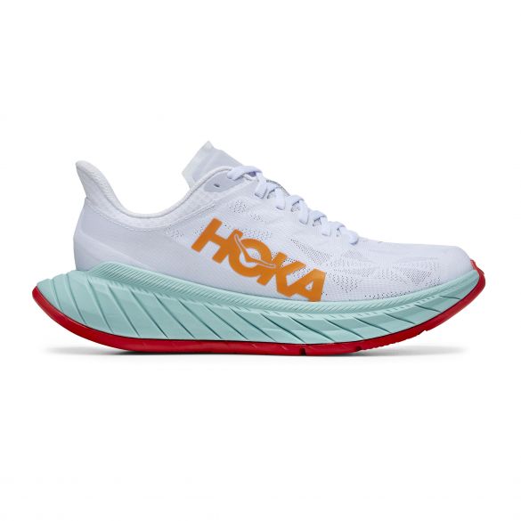 Hoka One One Carbon X 2 hardloopschoenen wit/oranje heren 1113526-WBOR