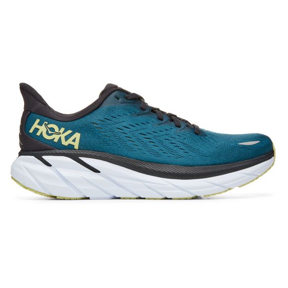 Hoka One One Clifton 8 wide hardloopschoenen blauw-wit heren 1121374-BCBT