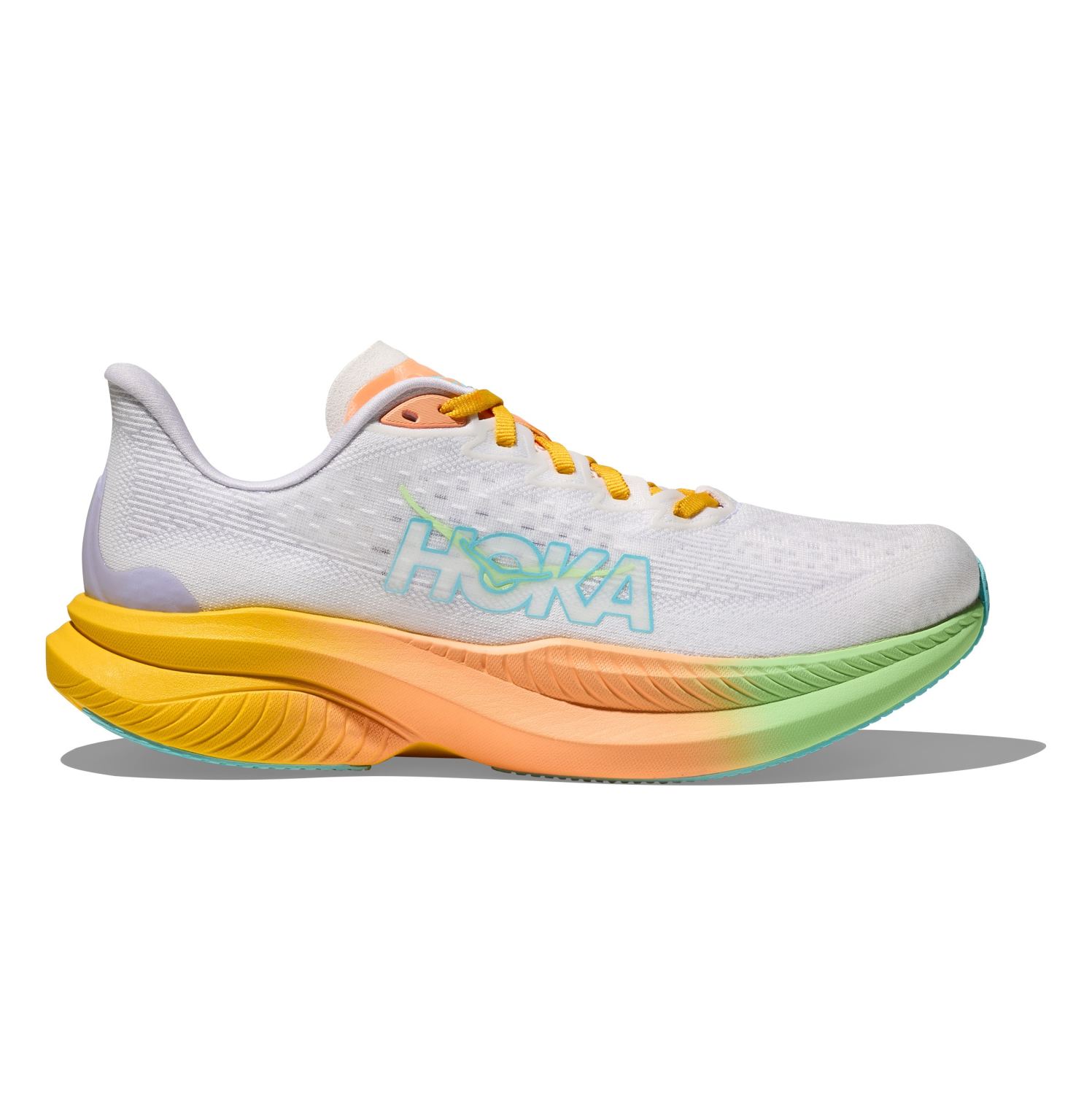 Hoka One One Hoka Mach 6 hardloopschoenen Frost/Starlight Glow Heren