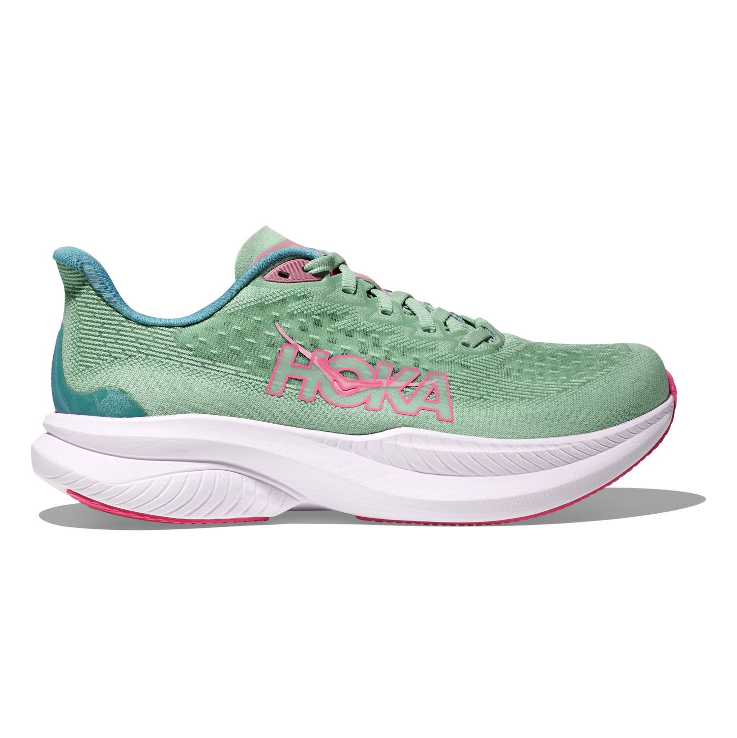 Hoka Mach 6 hardloopschoenen Jadeite/Alpine Blue dames 1147810-JTL