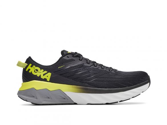 Hoka One One Arahi 4 hardloopschoenen zwart/geel heren 1106473-BEPR