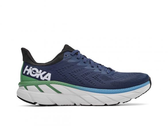 Hoka One One Clifton 7 wide hardloopschoenen blauw heren 1110534-MOAN