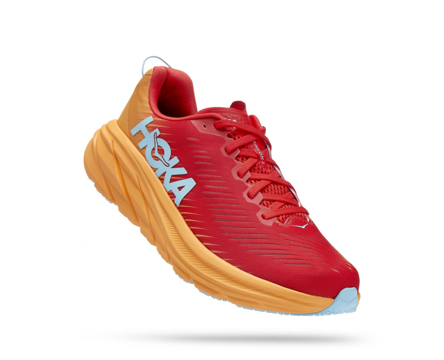 Hoka Rincon 3 hardloopschoenen rood/geel heren 1119395-FAYW