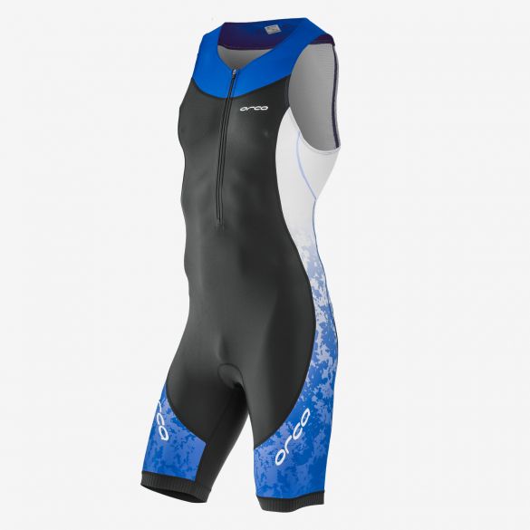 Orca Core race trisuit mouwloos zwart/wit/blauw heren HVC016